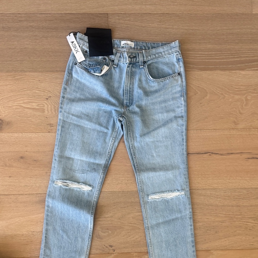 NWT ASKK NY Blue Straight Leg Jeans